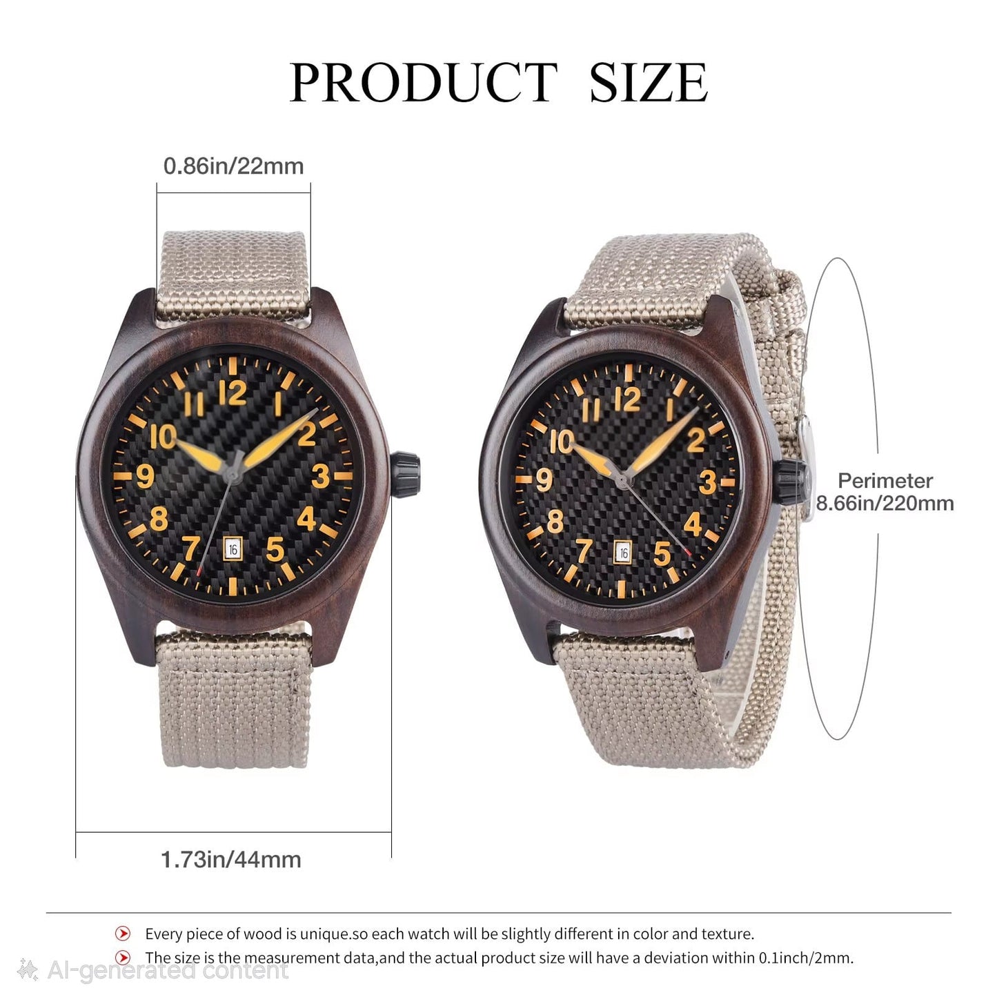 Casual Ebony - Beige Strap