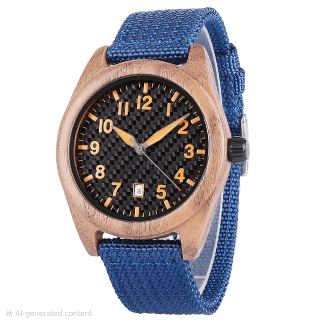 Casual  Walnut - Blue Strap