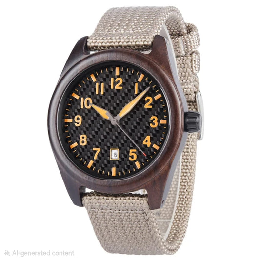 Casual Ebony - Beige Strap