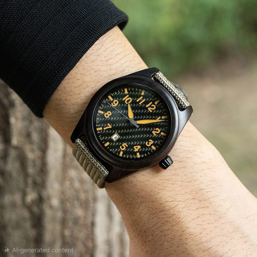 Casual Ebony - Beige Strap